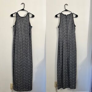 Adrianna Papell Evening Blue & Purple Beaded Formal Gown Medium | 100% Silk